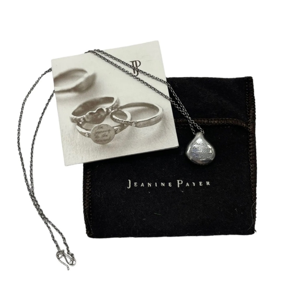 Jeanine Payer Sterling Silver Pendant Necklace Walt Whitman Quote